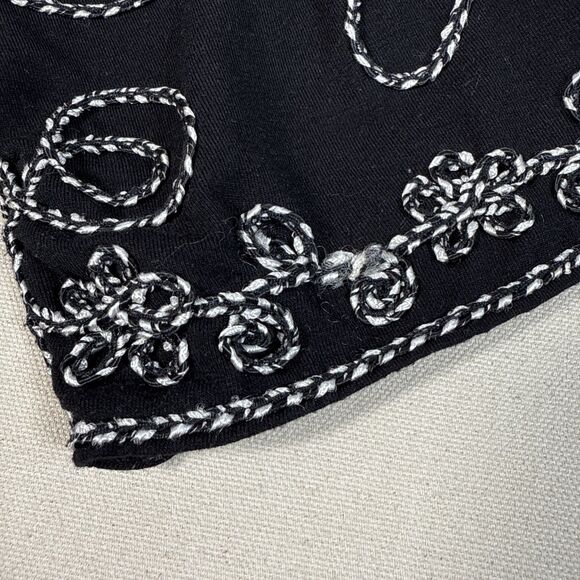 Once Again Womens Blouse Black 3/4 Sleeve Stretch Embroidered Plus 1X - Picture 16 of 16